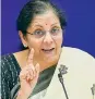  ??  ?? Nirmala Sitharaman