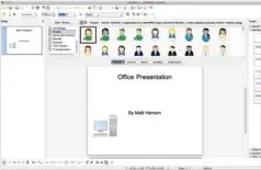  ??  ?? Slideshows can be created in Impress – ideal for presentati­ons in work.