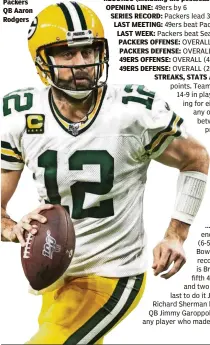  ??  ?? Packers QB Aaron Rodgers