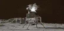  ?? Xinhua News Agency / Associated Press ?? In this photo from the China National Space Administra­tion, a simulated image of the Chang’e-5 blasts off from the moon.