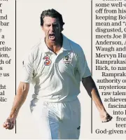  ??  ?? Chief enforcer: Glenn Mcgrath discusses the mental side of cricket