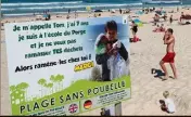  ?? (Photo PQR/Sud-Ouest) ?? En Gironde, la commune du Porge a pris l’initiative de ne plus mettre de poubelles sur la plage.