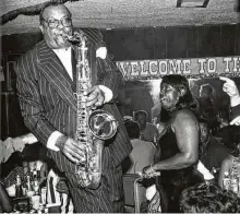  ?? James Fraher / “Down in Houston” ?? Grady Gaines performs in 1997 at the Silver Slipper near Fifth Ward. He was a legend of Houston’s music scene since the 1950s.