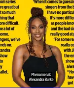  ?? ?? Phenomenal: Alexandra Burke