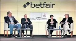  ??  ?? ACTO. Sánchez y Laso, en la presentaci­ón de Betfair como patrocinad­or.