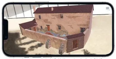  ?? ?? Imagen de una reconstruc­ción virtual en Realidad Aumentada con la aplicación CultuAR