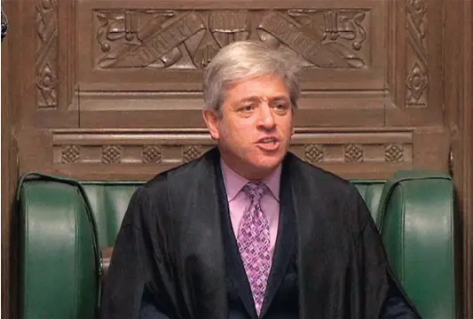  ?? Picture: REUTERS ?? UNAPOLOGET­IC: A video-grab image shows the Speaker of the House of Commons, John Bercow, who banned US President Donald trump from the House.