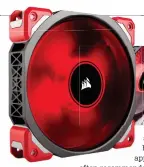  ??  ?? Corsair’s ML120 fans produce a staggering 4.2mmH O at 37dBA. But thanks to a 400rpm running speed, set these to spin at a low rpm and they still pump out some serious pressure. Ideal for any radiator, AIO, or air tower.