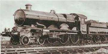  ??  ?? Above: Every schoolboy's dream machine, a sepia postcard view of No. 4079 Pendennis Castle in GWR days. ROBIN JONES COLLECTION