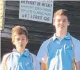  ?? Picture: Instagram ?? MATES: Jacob Heron and Jack Bowes in their younger days