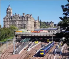  ??  ?? Scene of interventi­on: Edinburgh’s Waverley station