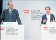  ??  ?? Integratio­nsexperte Heinz Faßmann und Minister Kurz