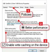  ?? ?? Tweak your USB stick’s Disk Management settings to transfer files faster.