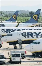  ?? PERE DURAN / NORD MEDIA ?? Aviones de Ryanair