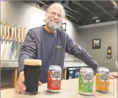  ?? Chris Bosak / Hearst Connecticu­t Media ?? Scott Vallely, owner of Charter Oak Brewing, in the brewery’s new taproom in Danbury on Wednesday.