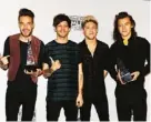  ??  ?? 2015 ID, minus Zayn, at the American Music Awards, LA. From left: Liam, Louis, Niall and Harry