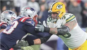  ?? MARK HOFFMAN / MILWAUKEE JOURNAL SENTINEL ?? Green Bay Packers offensive tackle Jason Spriggs has played 103 snaps through 11 games this season.