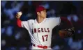  ?? AP PHOTO/ASHLEY LANDIS, FILE ?? Los Angeles Angels starting pitcher Shohei Ohtani throws during a baseball game against the Los Angeles Dodgers in Anaheim, Calif., June 21.