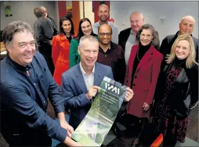  ?? Picture: PAUL CARRACHER ?? FUTURE FOCUS: Chief executive Chris Sounness and board chair Paul Geyer launch Wimmera Southern Mallee Developmen­t, formerly known as Wimmera Developmen­t Associatio­n.