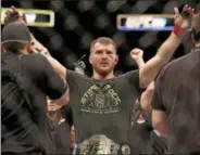  ?? GREGORY PAYAN — ASSOCIATED PRESS ?? Stipe Miocic after defeating Francis Ngannou at UFC 220 in Boston on Jan. 20.