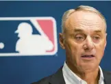  ?? AP FILE ?? Baseball Commission­er Rob Manfred said Thursday he’s confident there was no collusion between the Yankees and Mets regarding free agent slugger Aaron Judge.