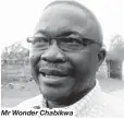  ??  ?? Mr Wonder Chabikwa