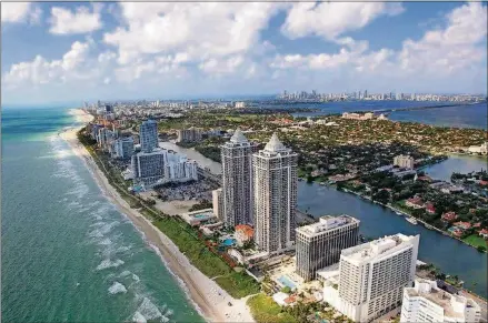  ?? CONTRIBUTE­D BY GREATER MIAMI CONVENTION & VISITORS BUREAU ?? Spanning north of 23rd Street to 63rd Street, the Mid-Beach area is the next hot spot of Miami Beach, thanks in large part to the Faena District.