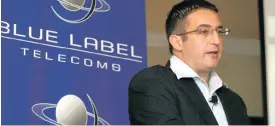  ?? PHOTO: SUPPLIED ?? Mark Levy, Blue Label Telecoms’ joint chief executive, says the Cell C deal is not in danger.