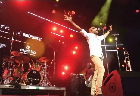  ?? Picture Bheki Radebe/ African News Agency/ANA ?? MOVING THE CROWD: Trombone Shorty performing on the CTIJF Kippies stage.