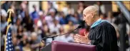  ?? MEDIANEWS GROUP FILE PHOTO ?? Lower Merion High School Principal Sean Hughes speaking at the school’s graduation.