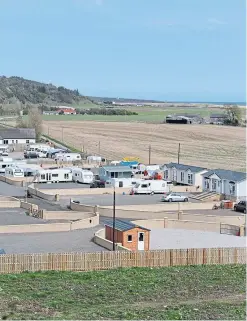  ?? Picture: Kim Cessford. ?? The North Esk Park Travellers site at St Cyrus has experience­d flooding on a number of occasions.