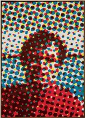  ??  ?? « Portrait d’homme ». 1964. Sérigraphi­e sur toile / silkscreen on canvas. 162 x 114 cm.
(© Jacquet ; Ph. Guillaume Ziccarelli ; Court. l’artiste et Perrotin)