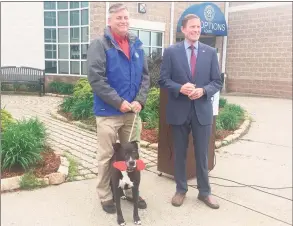  ?? Shayla Colon / Hearst Connecticu­t Media ?? U.S. Sen. Richard Blumenthal visited the Connecticu­t Humane Society in Newington Wednesday to speak out against pet fraud and call for more penalties against it.