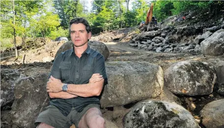  ?? BRUNO SCHLUMBERG­ER/OTTAWA CITIZEN ?? Gatineau Park activist Jean-Paul Murray says the NCC is aiding and abetting the gradual destructio­n of the wilderness reserve.