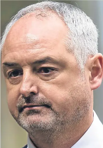  ?? SNS. ?? Ray Mckinnon at Tannadice on Saturday as United slumped to another defeat.