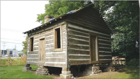  ?? (Courtesy Photo/Shiloh Museum) ?? The RitterMcDo­nald Log Cabin originally stood near Elm Springs, on the road between Pea Ridge and Fayettevil­le that soldiers traveled during the Civil War. It was moved to the Shiloh Museum grounds in Springdale in the 1970s.