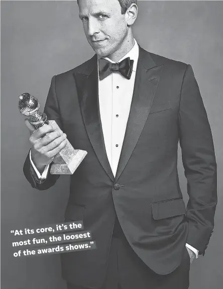  ??  ?? The 75th Golden Globes air live on NBC Sunday starting at 8 ET, with Seth Meyers as the host. LLOYD BISHOP/NBC