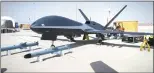  ??  ?? A Chinese-produced “Cloud Shadow” UAV debuts at the Dubai Internatio­nal Air Show.