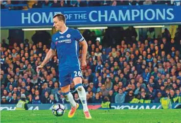  ?? Rex Features ?? John Terry will be leaving the club he has been associated with for 22 years at end of the season and Conte has hinted that Gary Cahill will take over the armband next season.