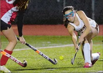  ?? DANA JENSEN/THE DAY ?? Miranda Arruda, an All-Area pick who led Stonington in scoring last season, returns to lead the Bears, who will attempt to win their eighth straight Eastern Connecticu­t Conference field hockey title and challenge for a Class S state title in 2017.