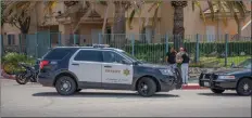  ?? Bobby Block/The Signal ?? Santa Clarita Valley Sheriff’s Station deputies respond to a reported carjacking near Jakes Way in Canyon Country Sunday afternoon.