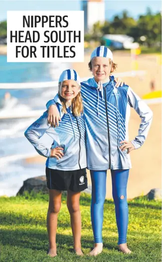  ??  ?? Young lifesavers from North Barrier Club Macy and Clancy Stone will be joining their team at the Queensland Youth State Championsh­ips. Picture: ALIX SWEENEY