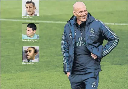  ?? FOTO: SIRVENT ?? Zidane
Gareth
James
Bale
Rodríguez
Mariano
Díaz ya está trabajando para planear una pretempora­da que va a ser muy rara y que ser realizará en Valdebebas