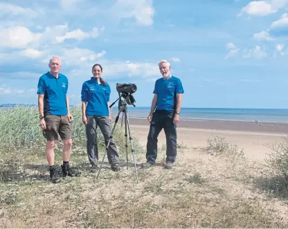  ??  ?? Assistant rangers Gavin Legg and Emily Alsford have joined countrysid­e ranger Ranald Strachan to provide a site-based team.