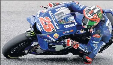  ??  ?? REANIMADO. Después de varias carreras sin destacar, Maverick Viñales volvió a dejarse ver en cabeza.