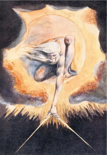  ??  ?? The big question: The Ancient of Days, from William Blake’s Europe a Prophecy, one of many works philosophi­sing God’s existence