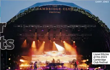  ?? GARRY JONES ?? Lionel Ritchie at the 2023 Cambridge Club Festival