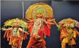 ??  ?? Dancers portray Goddess Durga at the Summer Ballet Festival in New Delhi.