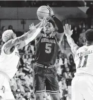  ?? Curtis Compton / TNS ?? Georgia's Anthony Edwards had 29 points and 15 rebounds in a 63-48 win over Texas A&M on. Feb. 1.