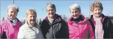  ?? ?? LADIES OF FASHION: L-r, Nell Coughlan, Catherine Morrissey, Noreen Ryan, Mary Quane and Maria Roche, members of Kilworth Pitch and Putt Club.